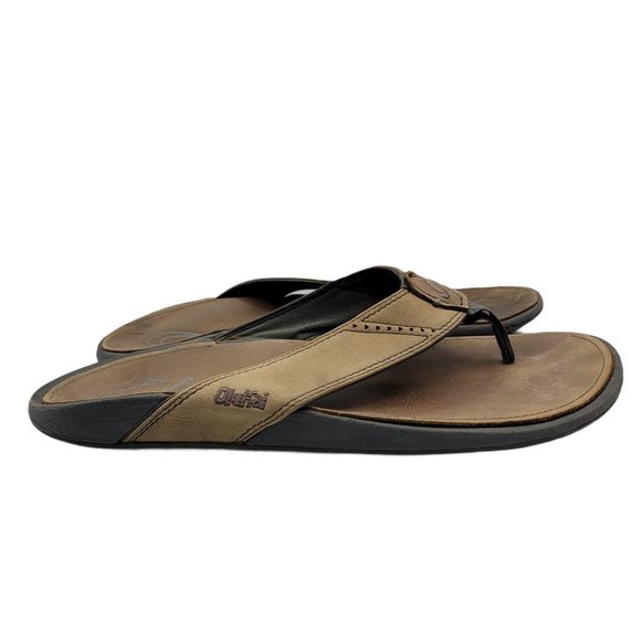 OluKai Nui Premium Leather Flip Flop Beach Casual main image 7